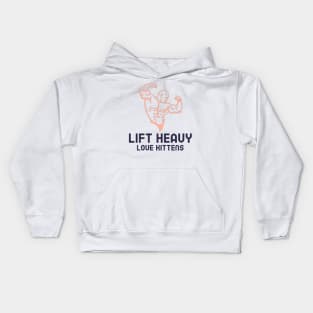 Lift Heavy Love Kittens Kids Hoodie